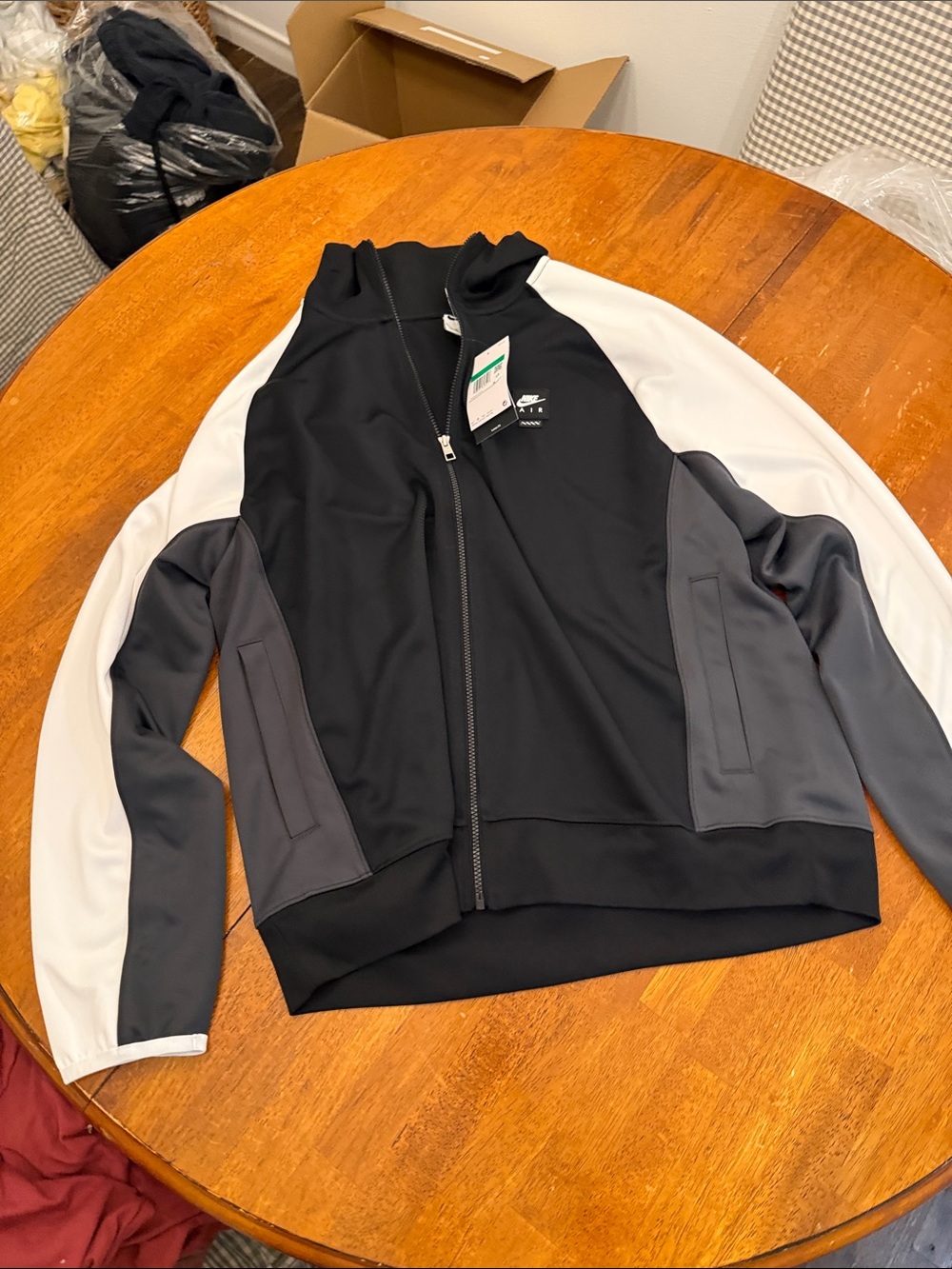 Nike Air Pack Men's Full Zip Track Jacket Black/White IB2145-010 Men’s Size XL